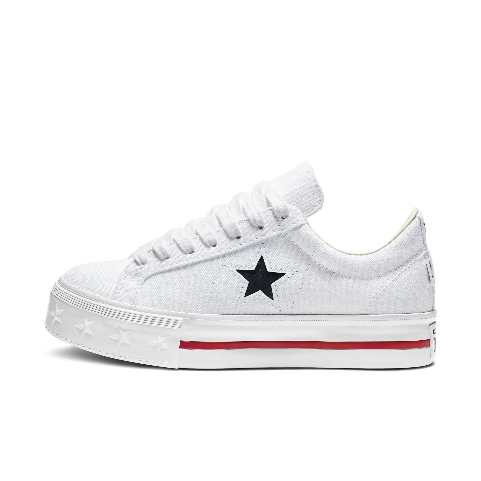 One Star Platform Canvas Star Low Top